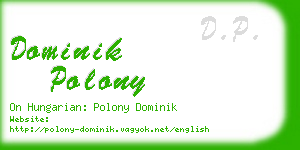 dominik polony business card